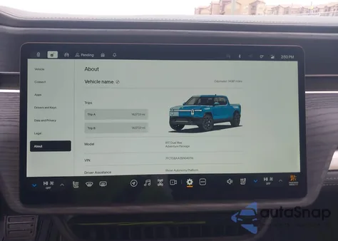 2025 Rivian R1T z USA, uszkodzony, nr VIN 7FCTGBAA3SN040116
